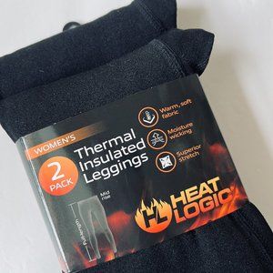 HEAT LOGIC Women's Thermal Insulated Leggings 2 Pack NWT
